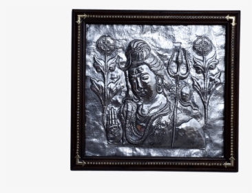 Copper Art Vastu Lord Shiva With Wooden Frame - Carving, HD Png Download, Transparent PNG