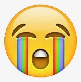 Rainbow Crying Emoji😭🌈 - Crying Emoji Drawings, HD Png Download, Transparent PNG
