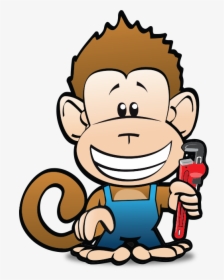 Cute Cartoon Monkey Png High-quality Image - Monkey With Wrench Clipart, Transparent Png, Transparent PNG