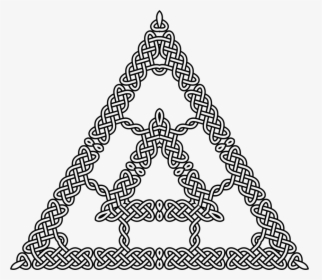 Line Art,triangle,symmetry - Celtic Knot Triangle, HD Png Download, Transparent PNG