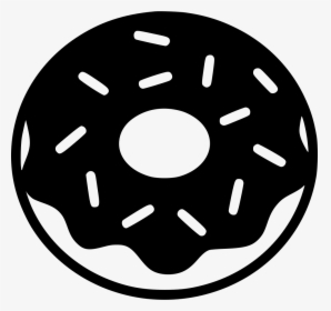 Donut - Donut Png Black And White, Transparent Png, Transparent PNG