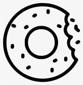 Donut Doughnut Cookie Desert Sweets Comments - Donut Png Black And White, Transparent Png, Transparent PNG