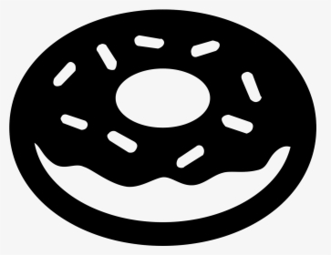 Doughnut Icon Free Download - Donut Vector Black And White, HD Png Download, Transparent PNG