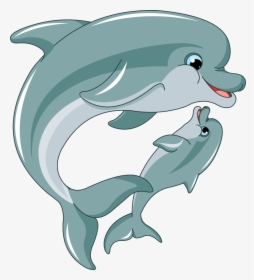 Buy The Royalty-free Stock Vector Image Cartoon Sea - Dolphin Cartoon, HD Png Download, Transparent PNG
