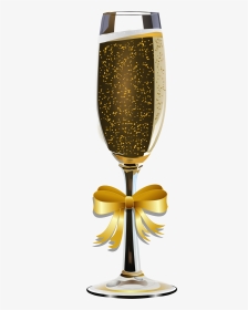 Champagne Glass Remix 2 Clip Arts - Clip Art Gold Wine Glass, HD Png Download, Transparent PNG
