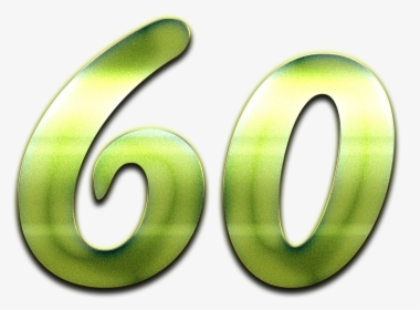 60 Number Green Design Png - Circle, Transparent Png, Transparent PNG