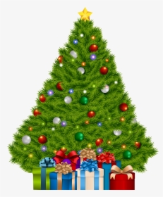 Extra Large Christmas Tree With Gifts Png Clip Art - Christmas Tree And Gifts Png, Transparent Png, Transparent PNG