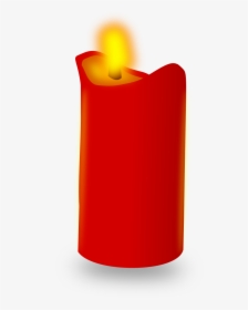 Candle Clip Arts - Red Candle Vector Png, Transparent Png, Transparent PNG