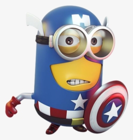 Minions Png - Minion Captain America Png, Transparent Png, Transparent PNG