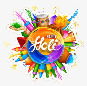Happy Holi Sms Images Wishes & Text Msg 140 Characters - Holi Vector Free Download, HD Png Download, Transparent PNG