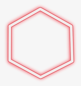 #neon #hexagon #red #round #freetoedit #circle #geometric - Heart, HD Png Download, Transparent PNG