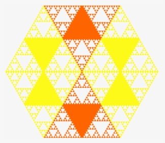 Serpinski Hexagon 555px - Hexagon Fractals Triangle, HD Png Download, Transparent PNG