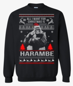 All I Want For Christmas Is Harambe Sweater, Long Sleeve - Dark Souls Christmas Sweater, HD Png Download, Transparent PNG