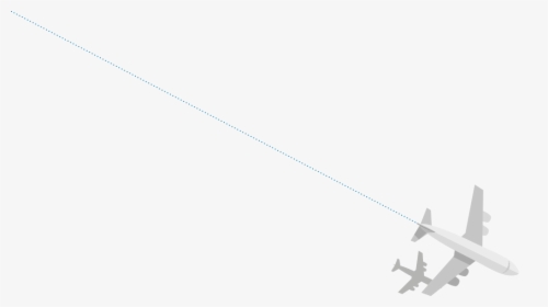 Plane With Dotted Line - Plane With Line Png, Transparent Png, Transparent PNG