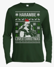 Harambe Loved Christmas Sweater, Shirt, Hoodie, HD Png Download, Transparent PNG