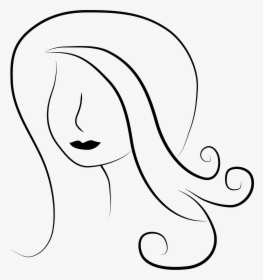 Woman Face White Png Clipart , Png Download - Dibujo De Pelos De Mujer, Transparent Png, Transparent PNG
