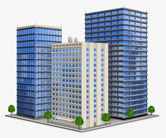 Business Building Vector - Office Building Vector, HD Png Download, Transparent PNG