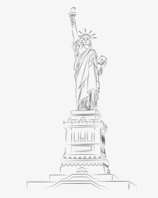 Usa, New York, Statue Of Liberty, Architecture - Sketsa Gambar Patung Liberty, HD Png Download, Transparent PNG