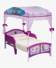 Four Poster Bed Png Free Pic - Purple Frozen Bed With Canopy, Transparent Png, Transparent PNG