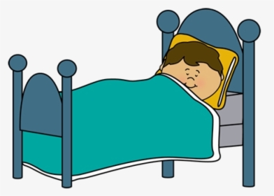 Bed Clipart For Kid Boy Sleeping In Transparent Png - Clip Art Of Boy Sleeping, Png Download, Transparent PNG