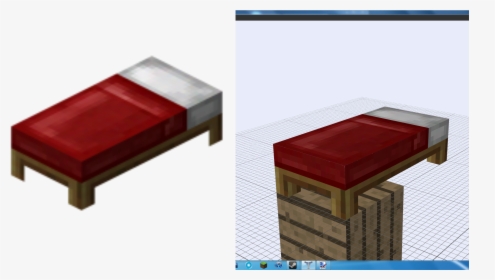 Minecraft Bed Png, Transparent Png, Transparent PNG
