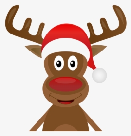 Cartoon Deer Png - Santa Claus Reindeer Snowman, Transparent Png, Transparent PNG