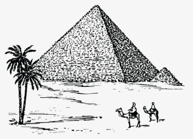 Transparent 3d Pyramid Png - Ancient Egypt Pyramids Drawings, Png Download, Transparent PNG
