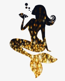 #siren #sirena #mermaid #ninfa #shape #silhouette #figura - Mermaid Silhouette Transparent Background, HD Png Download, Transparent PNG