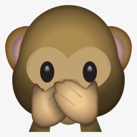 Speak No Evil Monkey Emoji, HD Png Download, Transparent PNG