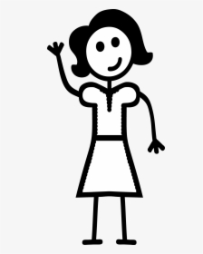 Stick Figure Woman - Girl Stick Figure Clipart, HD Png Download, Transparent PNG