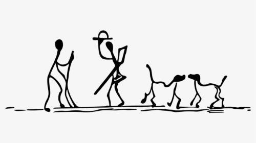 Dog,stick,stick Figure,stick People,walk,walking,free - Walking Stick Figure Animal, HD Png Download, Transparent PNG