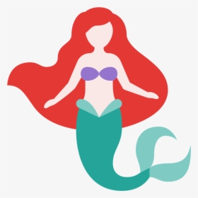 Mermaid Icon In Flat Style - Mermaid Icon, HD Png Download, Transparent PNG