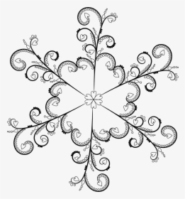 White Lace Clip Art Free - Snowflake Drawing Images Clipart, HD Png Download, Transparent PNG