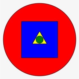 Blue Circle In Red Square, HD Png Download, Transparent PNG
