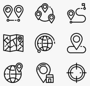 Location Outlined - Design Vector Icon, HD Png Download, Transparent PNG