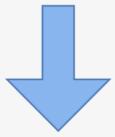 Arrow Pointing Group Thick Down Icon Free - Blue Arrow Pointing Down, HD Png Download, Transparent PNG