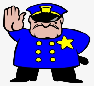 Clip Art Cartoon Police Badge - Police Man, HD Png Download, Transparent PNG