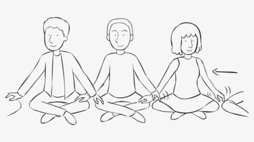 People Sitting In Circle Tapping Hands On Their Neighbour - Line Art, HD Png Download, Transparent PNG