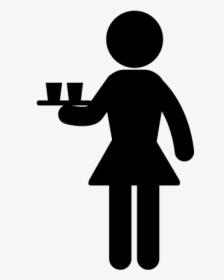 Waiter Waitress Clip Art - Waitress Clip Art, HD Png Download, Transparent PNG