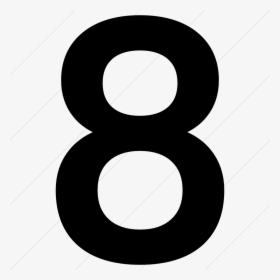 Download Png Icon Number - Number 8 Black, Transparent Png, Transparent PNG