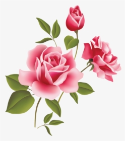 Clip Art Dark Pink Roses - Pink Rose Clipart, HD Png Download, Transparent PNG