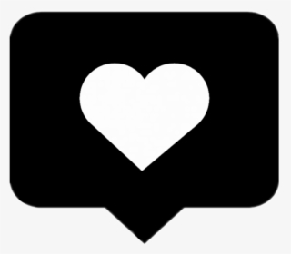 #instagram #love #heart #like #black #png #box #remix - Instagram Like Black And White, Transparent Png, Transparent PNG