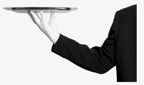 Waiter With Tray Png - Transparent White Glove Service, Png Download, Transparent PNG