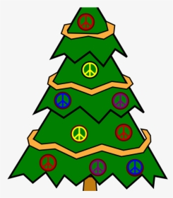 Christmas Peace Sign Images Free Peace Sign Clipart - Merry Christmas Tree Drawing, HD Png Download, Transparent PNG