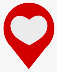 Heart,love,organ - Gps Location Icon Heart, HD Png Download, Transparent PNG