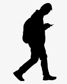 Person Walking Silhouette Png, Transparent Png, Transparent PNG