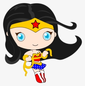 Transparent Woman Clip Art - Cute Wonder Woman Chibi, HD Png Download, Transparent PNG