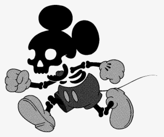 Mickey Mouse Minnie Mouse Skull Jack Skellington Skeleton - Disney Mickey Mouse Skull, HD Png Download, Transparent PNG