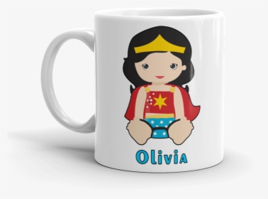 Wonder Woman Cartoon Mug - Super Herois Baby, HD Png Download, Transparent PNG
