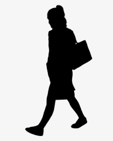 Woman Walking Silhouette Png, Transparent Png, Transparent PNG